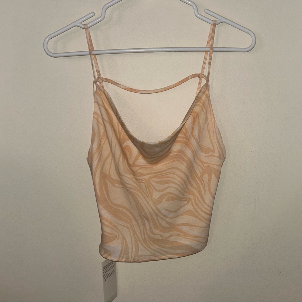 NWT Abercrombie & Fitch Marble Slip Crop Top - Picture 1 of 4